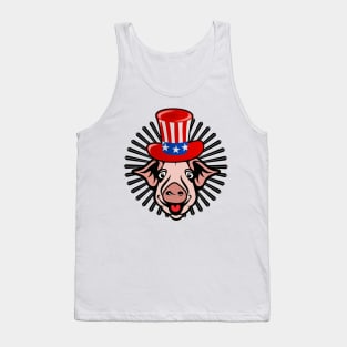 patriotic american pig Tank Top